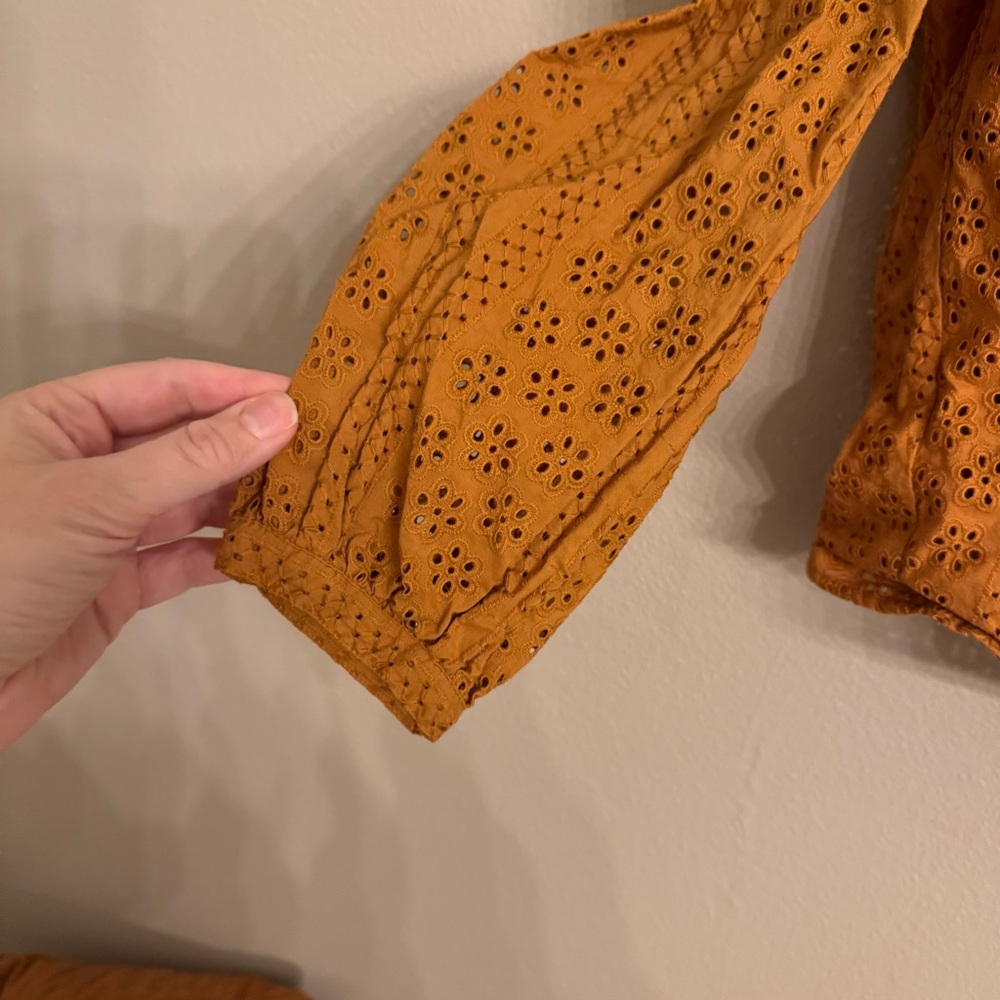 MADEWELL Eyelet Double-Tie Peasant Top‎ - Picture 4 of 6